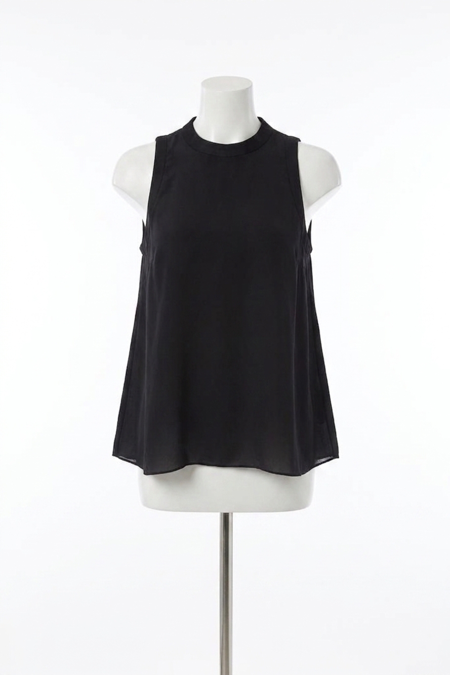 NEW VERONICA BEARD mina shell top in black